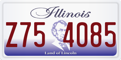 IL license plate Z754085