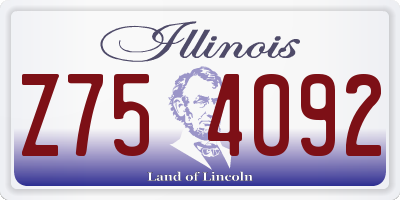 IL license plate Z754092