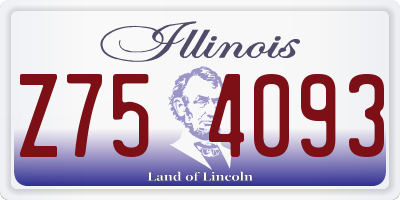 IL license plate Z754093