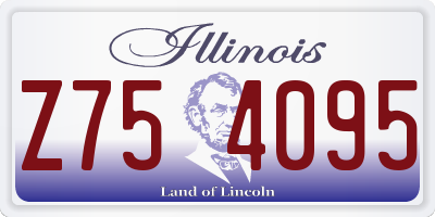 IL license plate Z754095