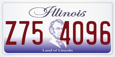 IL license plate Z754096