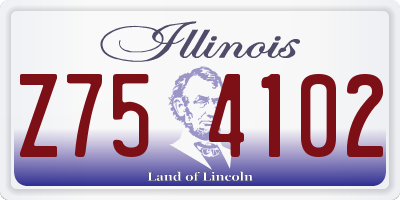 IL license plate Z754102