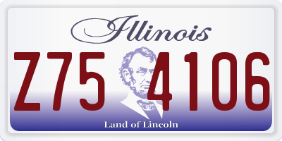 IL license plate Z754106