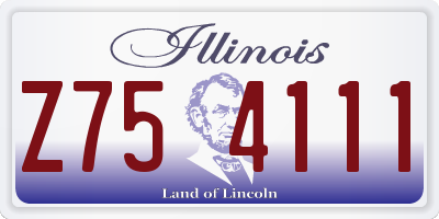 IL license plate Z754111