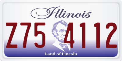 IL license plate Z754112