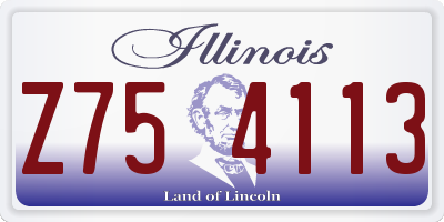 IL license plate Z754113