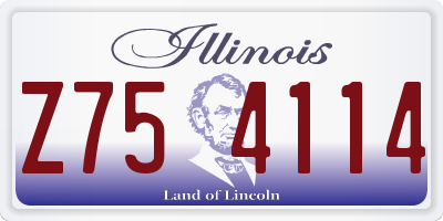 IL license plate Z754114