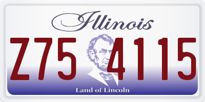 IL license plate Z754115