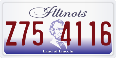 IL license plate Z754116