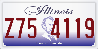 IL license plate Z754119