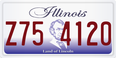 IL license plate Z754120