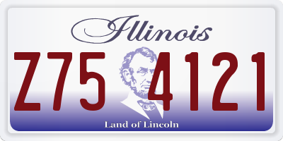 IL license plate Z754121