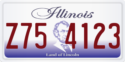 IL license plate Z754123
