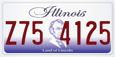 IL license plate Z754125