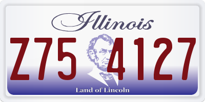 IL license plate Z754127