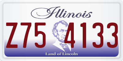 IL license plate Z754133
