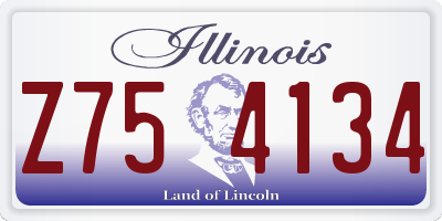 IL license plate Z754134