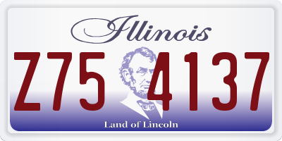 IL license plate Z754137