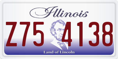 IL license plate Z754138