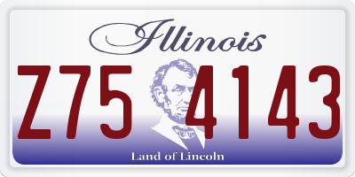 IL license plate Z754143