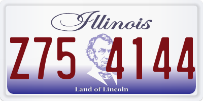 IL license plate Z754144