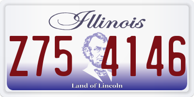 IL license plate Z754146