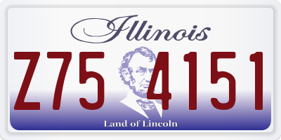 IL license plate Z754151