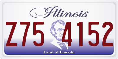 IL license plate Z754152