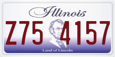 IL license plate Z754157