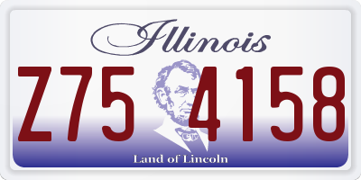 IL license plate Z754158