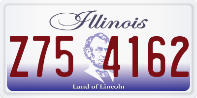 IL license plate Z754162