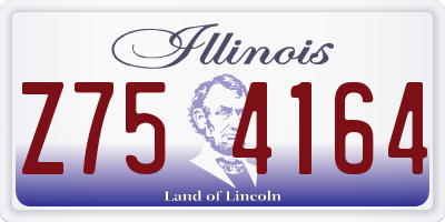 IL license plate Z754164
