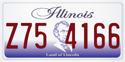 IL license plate Z754166