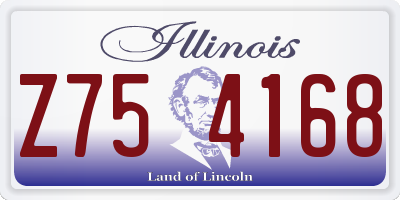 IL license plate Z754168