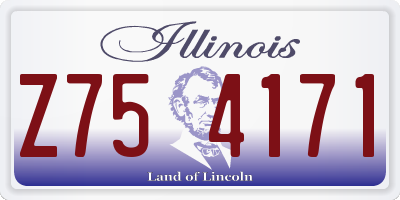 IL license plate Z754171