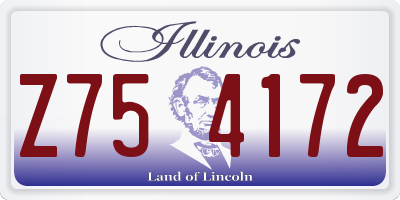 IL license plate Z754172