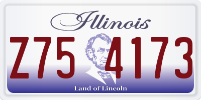 IL license plate Z754173