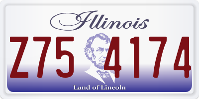 IL license plate Z754174