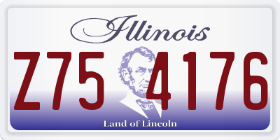IL license plate Z754176