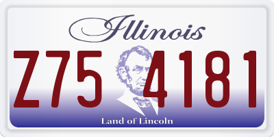 IL license plate Z754181