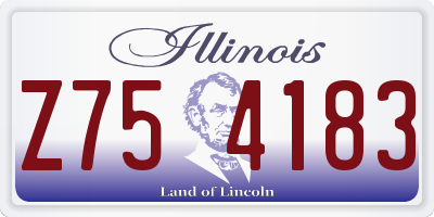 IL license plate Z754183