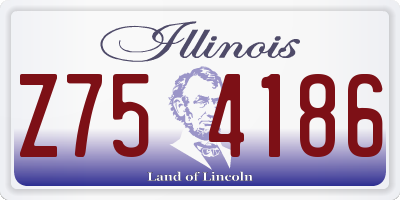 IL license plate Z754186