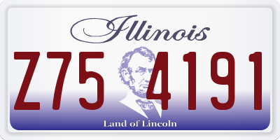 IL license plate Z754191