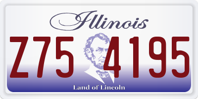 IL license plate Z754195