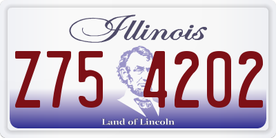 IL license plate Z754202