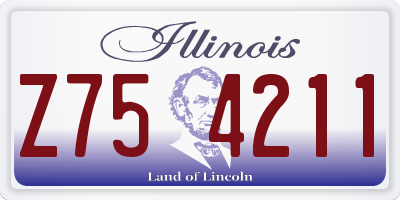IL license plate Z754211