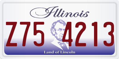 IL license plate Z754213