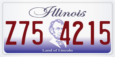 IL license plate Z754215