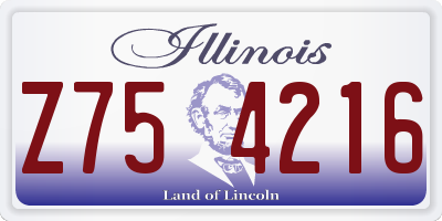 IL license plate Z754216