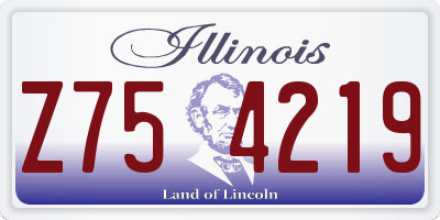 IL license plate Z754219